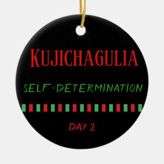 Kujichagulia - Kwanzaa Dag 2 | Versiering Keramisch Ornament (Voorkant)