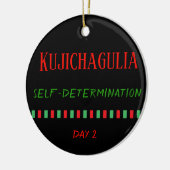 Kujichagulia - Kwanzaa Dag 2 | Versiering Keramisch Ornament (Links)