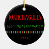 Kujichagulia - Kwanzaa Dag 2 | Versiering Keramisch Ornament (Achterkant)