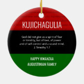 KUJICHAGULIA Kwanzaa Keramisch Ornament (Achterkant)