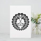 Kujo wisteria H Briefpapier (Staand voorkant)