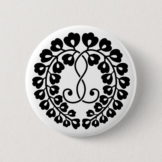 Kujo wisteria H Ronde Button 5,7 Cm (Voorkant)