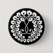 Kujo-wisteria Ronde Button 5,7 Cm (Voorkant)