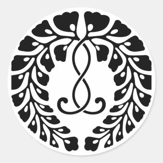 Kujo wisteria ronde sticker (Voorkant)