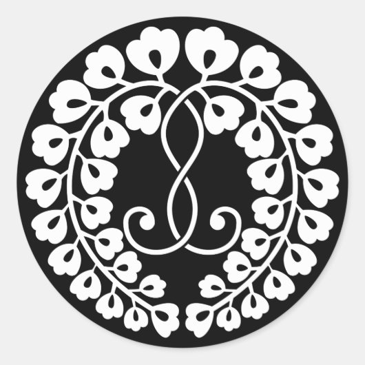 Kujo wisteria ronde sticker (Voorkant)