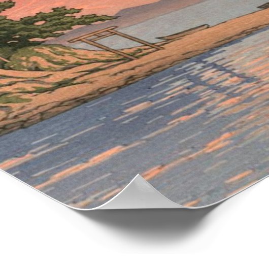 Kujukushima Shimabara door Kawase Hasui Poster (Hoek)