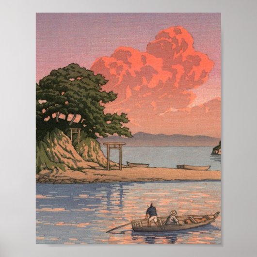 Kujukushima Shimabara door Kawase Hasui Poster (Voorkant)