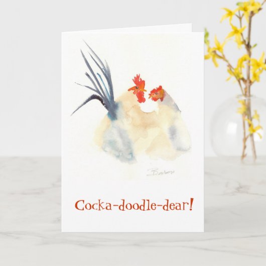 Kukeleku-lieve! Kaart (Gele Bloem)