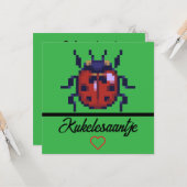 Kukelesaantje pixelart  kaart (Voorkant / Achterkant in situ)