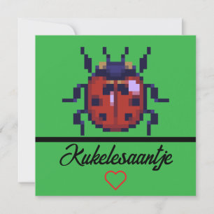 Kukelesaantje pixelart  kaart