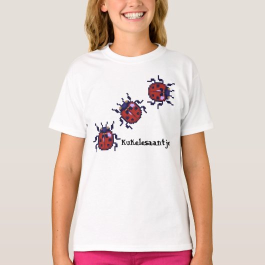 Kukelesaantjes pixelart shirt (Voorkant)