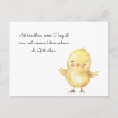 Küken betet briefkaart (Voorkant)