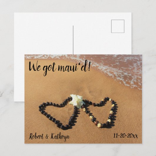 Kukui Nut Lei Beach We hebben Maui'd Briefkaart (Voorkant / Achterkant)