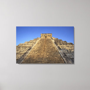 Kukulcan-tempel of Castillo-kasteel) in 2 Canvas Afdruk
