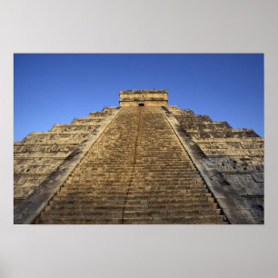 Kukulcan-tempel of Castillo-kasteel) in 2 Poster