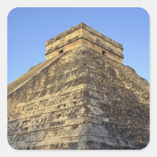 Kukulcan-tempel of Kasteel Castillo) in Vierkante Sticker