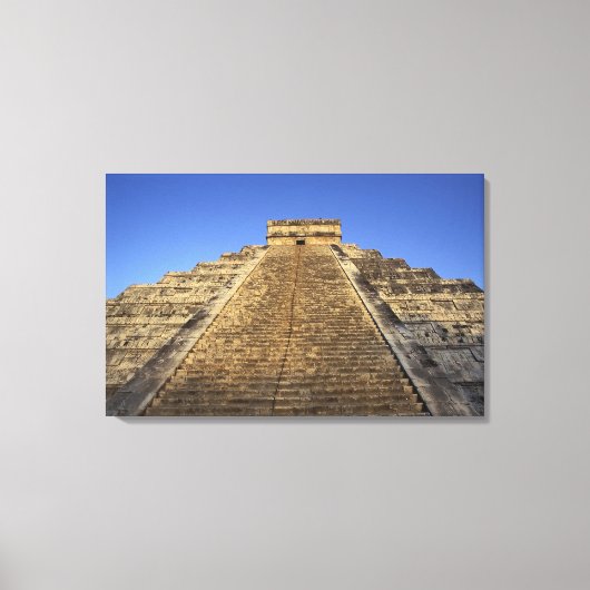 Kukulcan Temple of Castillo Castle) in 2 Canvas Afdruk (Voorkant)