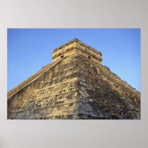 Kukulcan Temple of Castillo Castle) in Poster