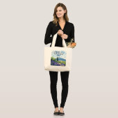 Kula Maui Haleakala Hawaii Lavendel Retro Grote Tote Bag (Voorkant (model))