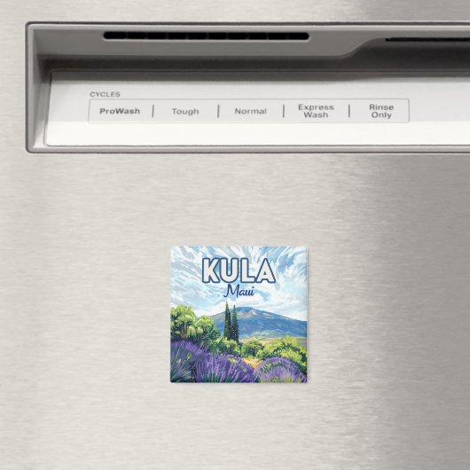 Kula Maui Haleakala Hawaii Lavendel Retro Magneet (Insitu (Vaatwasser))