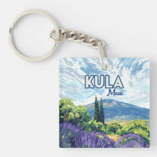 Kula Maui Haleakala Hawaii Lavendel Retro Sleutelhanger