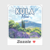 Kula Maui Haleakala Hawaii Lavendel Retro Sticker (Vel)