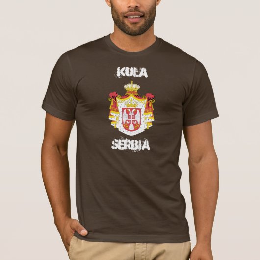 Kula, Servië met wapenschild T-shirt (Voorkant)