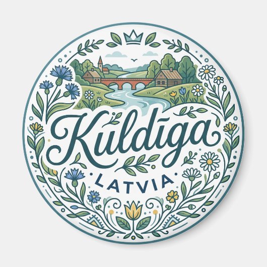 Kuldīga Platteland Letland Magneet (Voorkant)