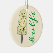 Kulfi Qulfi Indian Food Ice Cream Frozen Dessert Keramisch Ornament (Rechts)