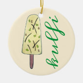Kulfi Qulfi Indian Food Ice Cream Frozen Dessert Keramisch Ornament (Voorkant)