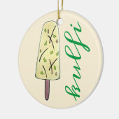 Kulfi Qulfi Indian Food Ice Cream Frozen Dessert Keramisch Ornament (Links)