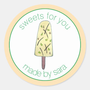 Kulfi Qulfi Indian Food Ice Cream Frozen Dessert Ronde Sticker