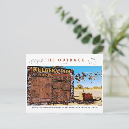 Kulgera Roadhouse Sign Briefkaart (Staand voorkant)