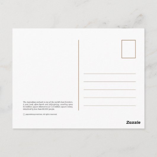 Kulgera Roadhouse Sign Briefkaart (Achterkant)