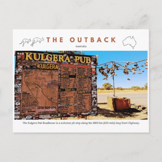 Kulgera Roadhouse Sign Briefkaart (Voorkant)