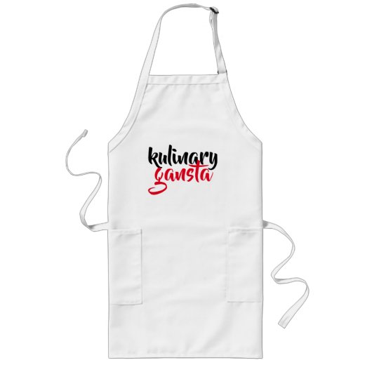 kulinair gangsta grappig apron zomers met grillen lang schort (Voorkant)