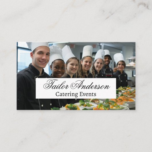 Kulinarische Chef Catering Personeel Visitekaartje (Voorkant)