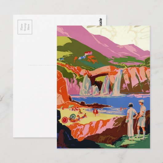  Kuling China Golfer and Landscape Travel Briefkaart (Voorkant / Achterkant)