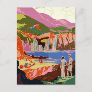 Kuling China Golfer and Landscape Travel Briefkaart