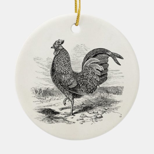 Kulm Fowl Rooster Chicken - Chickens Hen Keramisch Ornament (Voorkant)
