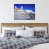 Kulm hotel en pad, Gornergrat, Zermatt, Canvas Afdruk (Insitu (Slaapkamer))