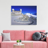 Kulm hotel en pad, Gornergrat, Zermatt, Canvas Afdruk (Insitu (Woonkamer))
