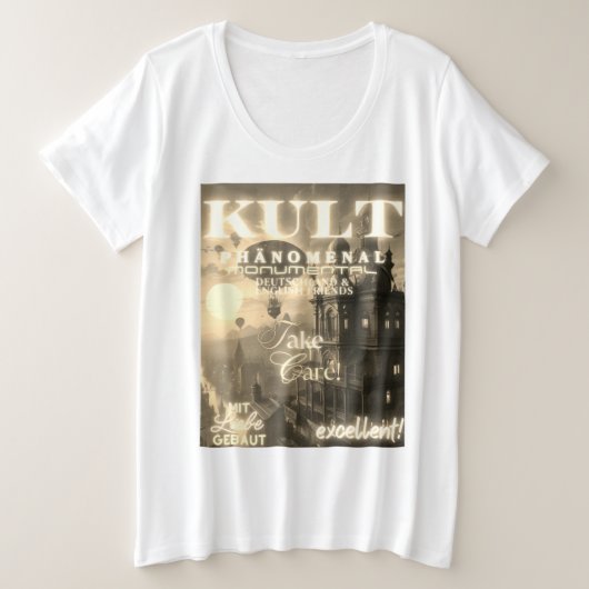 KULT PHÄNOMENAL MONUMENTAL GROTE MAAT T-SHIRT (Design voorkant)