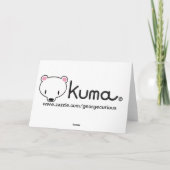Kuma-chan Holiday Feestdagen Kaart (Achterkant)
