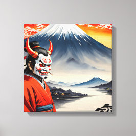 Kumadori Kabuki 2 Canvas Afdruk