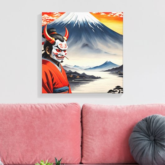 Kumadori Kabuki 2 Canvas Afdruk (Insitu (Woonkamer))