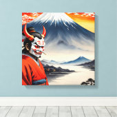 Kumadori Kabuki 2 Canvas Afdruk (Insitu (Houten vloer))