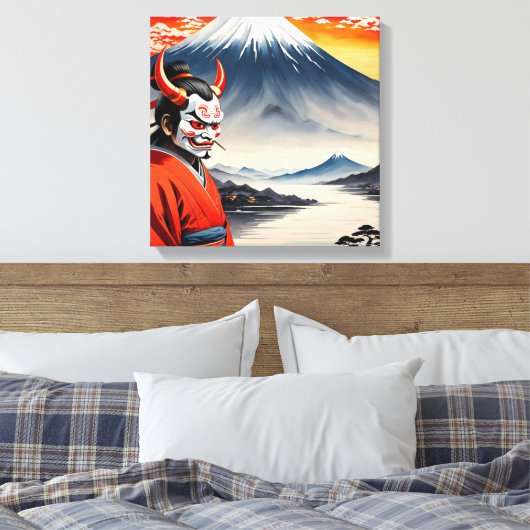 Kumadori Kabuki 2 Canvas Afdruk (Insitu (Slaapkamer))