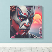 Kumadori Kabuki 2 Canvas Afdruk (Insitu (Houten vloer))