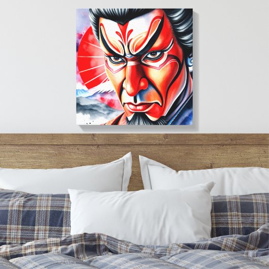 Kumadori Kabuki 3 Canvas Afdruk (Insitu (Slaapkamer))